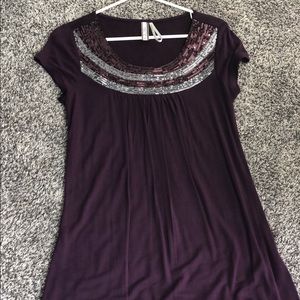 Plum purple tunic top